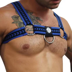 Harnais Bulldog Daddy's Favorite Bleu - Noir