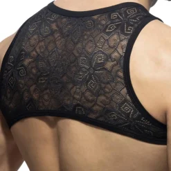 Harnais Dentelle Florale Noir