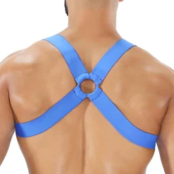 Harnais Elastique Fetish Bleu