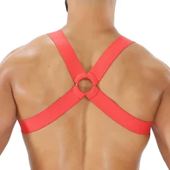 Harnais Elastique Fetish Rouge