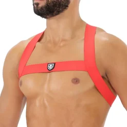 Harnais Elastique Fetish Rouge