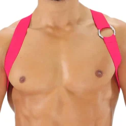 Harnais Elastique Party Boy Rose Fluo