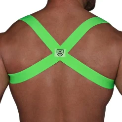 Harnais Elastique Party Boy Vert Fluo