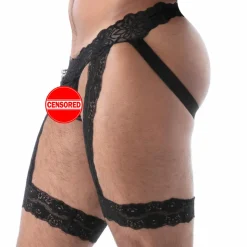 Jock Chaps en Dentelle Fluide Noir