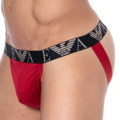 Jock Strap Bold Monogram Coton Rouge