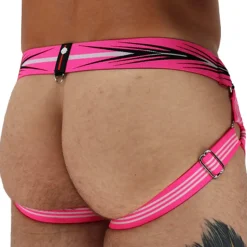 Jock Strap Circuit Breaker Rose Fluo - Noir