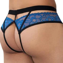 Jock Strap Dentelle Bleu