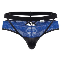 Jock Strap Dentelle Bleu