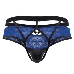 Jock Strap Dentelle Bleu