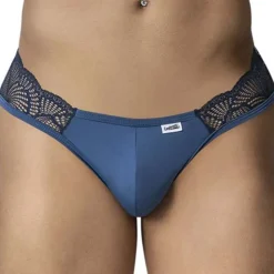 Jock Strap Dentelle Bleu Marine