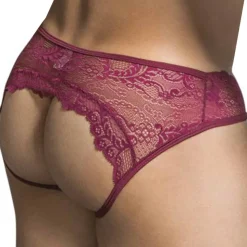 Jock Strap Dentelle Bordeaux