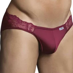 Jock Strap Dentelle Bordeaux