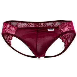 Jock Strap Dentelle Bordeaux