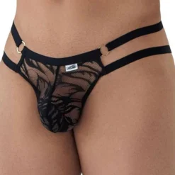 Jock Strap Dentelle et Chaînette Noir