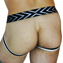 Jock Strap Dickmatized Noir - Blanc
