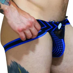 Jock Strap Dickmatized Noir - Bleu