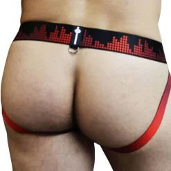 Jock Strap Equalizer Noir - Rouge