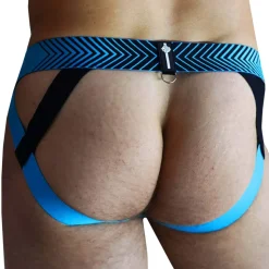 Jock Strap Futura Turquoise - Noir