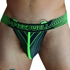 Jock Strap Futura Vert Fluo - Noir
