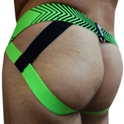 Jock Strap Futura Vert Fluo - Noir