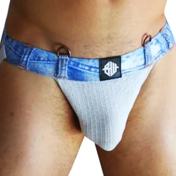 Jock Strap Loaded Denim Blanc