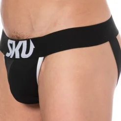 Jock Strap Logo Coton Noir
