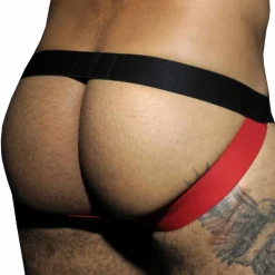 Jock Strap Mesh Fetish Noir - Rouge