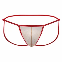 Jock Strap Micro Dentelle Beige