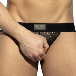 Jock Strap Net Glitter Noir