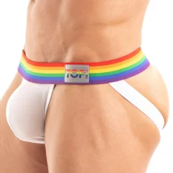 Jock Strap Pride Blanc