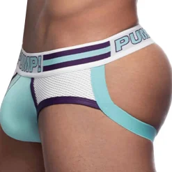 Jock Strap Sportboy Activate Bleu Turquoise - Blanc