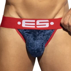 Jock Strap Velours Marine
