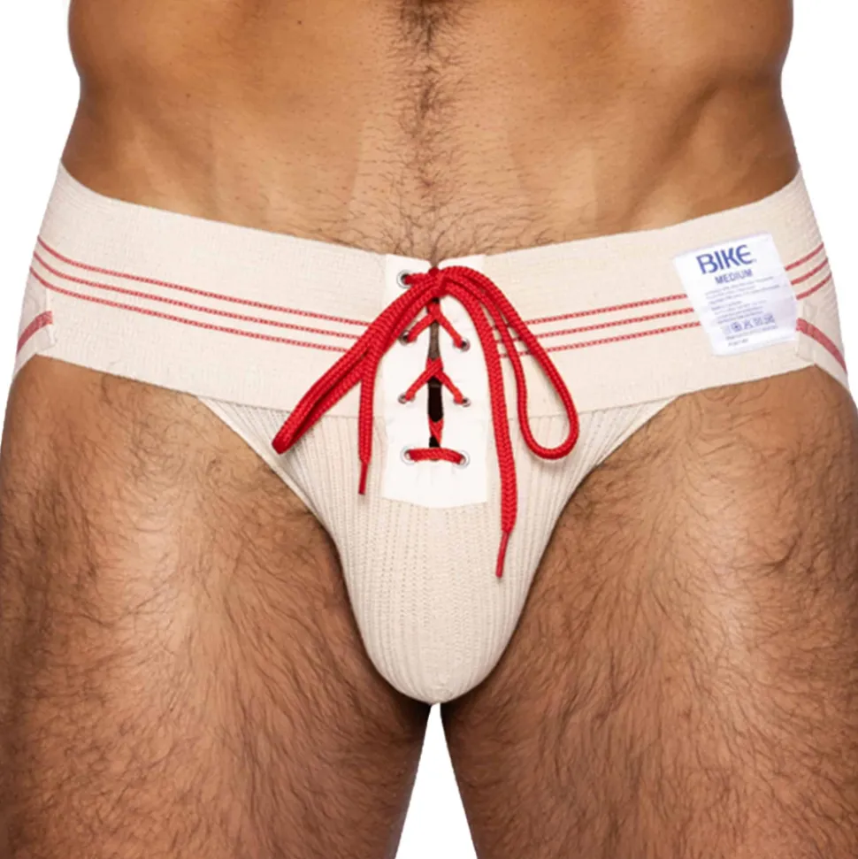 Jock Strap Vintage Lace-Up Crème