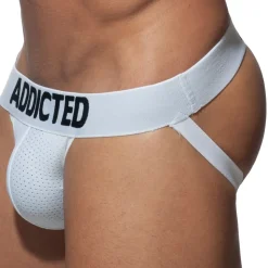 Jockstrap Push Up Mesh Blanc