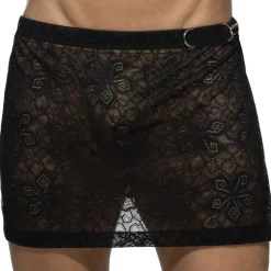 Jupe Dentelle Florale Noire