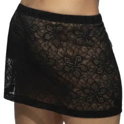 Jupe Dentelle Florale Noire