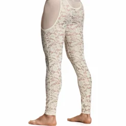Legging Dentelle Florale Ivoire