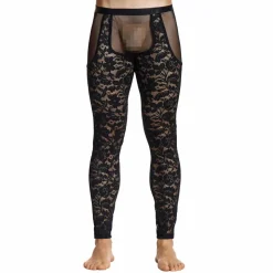 Legging Dentelle Florale Noir
