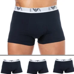Lot de 3 Boxers Bold Monogram Coton Bleu Marine