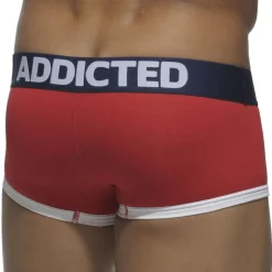 Lot de 3 Boxers Courts Basic Coton Rouge - Gris - Bleu