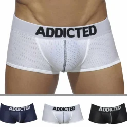 Lot de 3 Boxers Courts Mesh Push Up Blanc - Bleu Marine - Noir