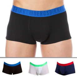 Lot de 3 Boxers Fashion Bicolor Coton Noir - Blanc - Marine