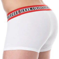 Lot de 3 Boxers Fashion Tape Coton Bleu - Noir - Blanc