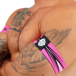 Lot de 2 Brassards Circuit Breaker Rose Fluo