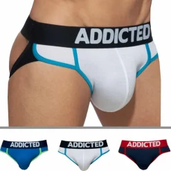 Lot de 3 Jock Straps Second Skin Blanc - Marine - Bleu Roi