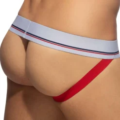 Lot de 3 Jock Straps Tommy Coton Blanc - Bleu Marine - Rouge