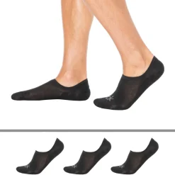 Lot de 3 Paires de Chaussettes Invisibles High Cut Noires