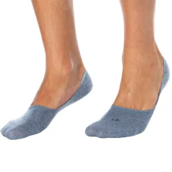 Lot de 3 Paires de Chaussettes Invisibles Mid Cut Bleu Denim