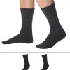 Lot de 2 Paires de Chaussettes Classiques Coton Gris Anthracite