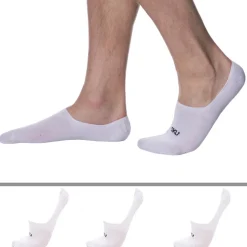 Lot de 3 Paires de Chaussettes Invisibles Blanches